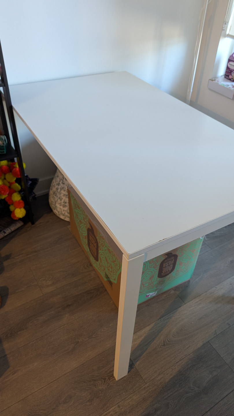 White Table and Four Wooden Chairs - photo 3