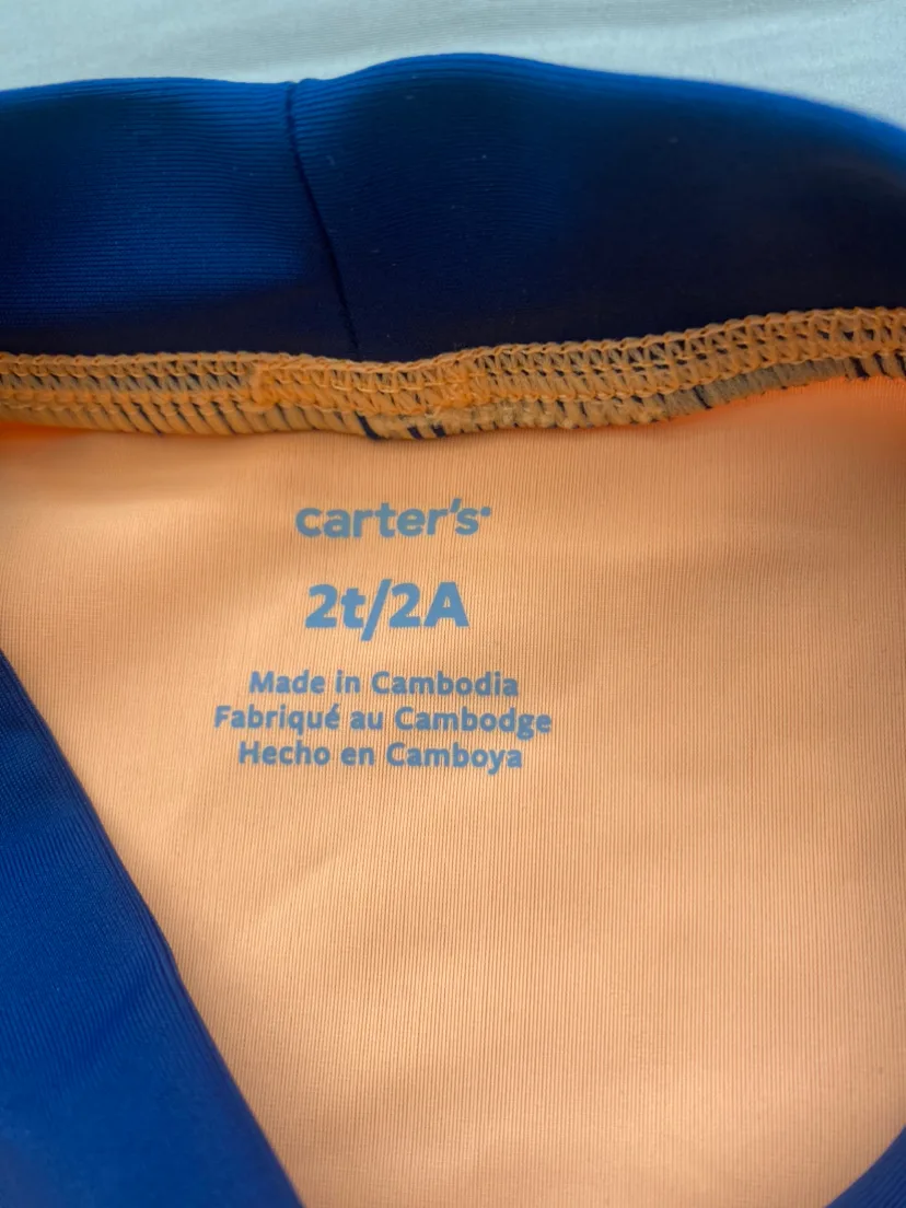 Orange Rashguard/swim suit shirt image indicator(3)