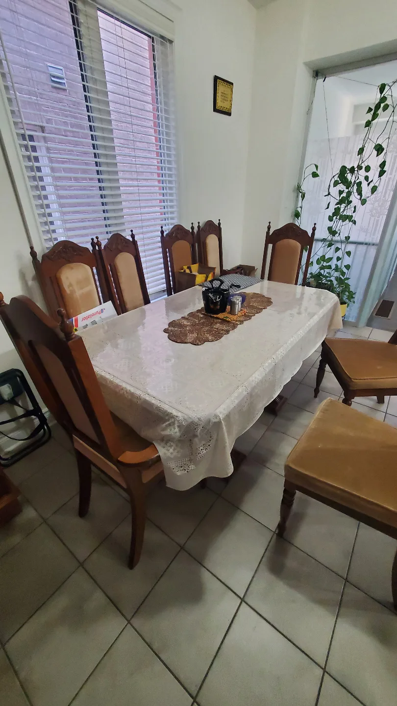 Wooden Dining Table and Chairs Set - no scratches or marks thumbnail