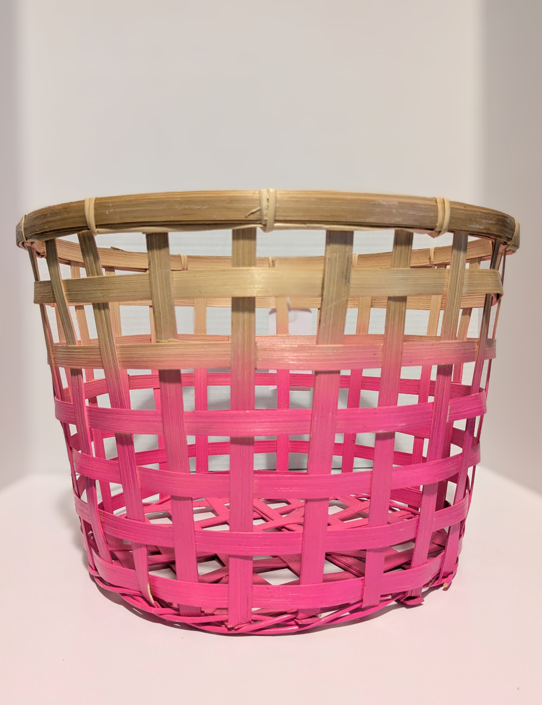 Hombre Pink Woven Basket