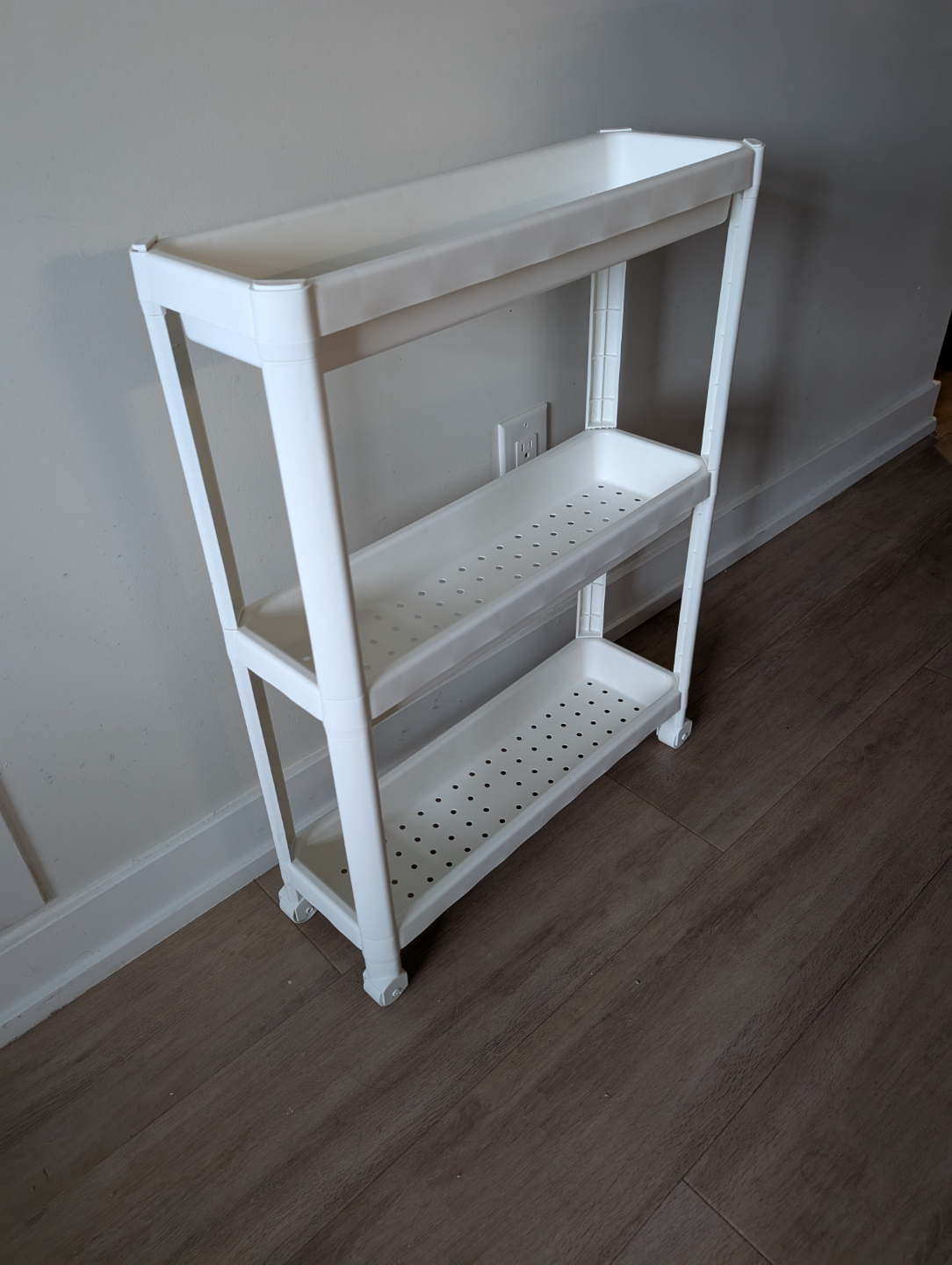 IKEA VESKEN 3-Tier Rolling Cart - White - photo 2