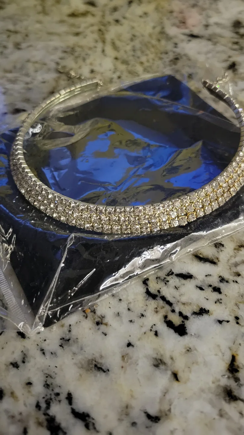 Rhinestone choker necklace thumbnail