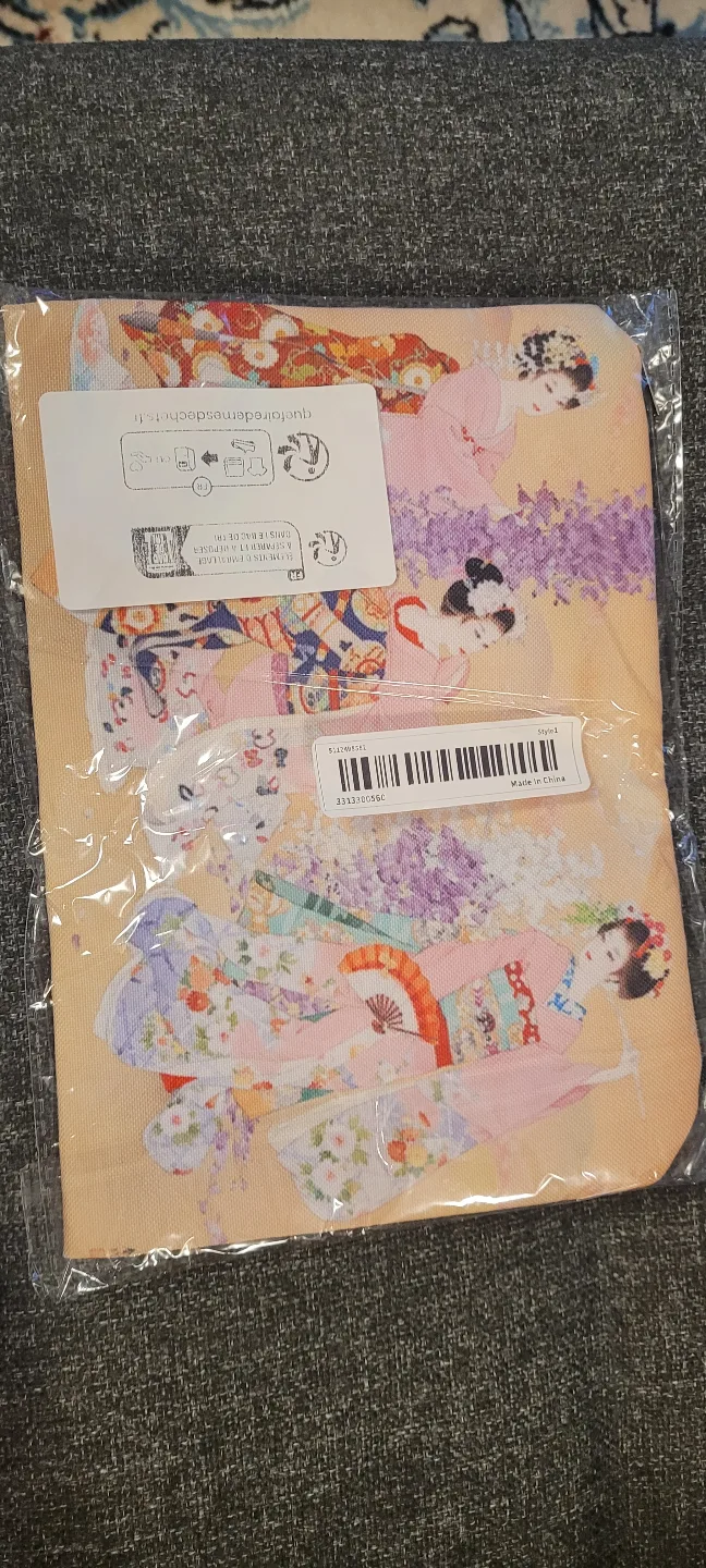 New Japanese Kimono Make Up Bag with Zipper image indicator(5)