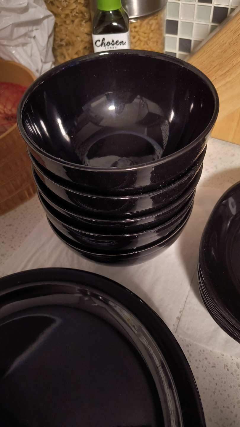 Black Dinnerware Set - Plates, Bowls, and Mugs - photo 3