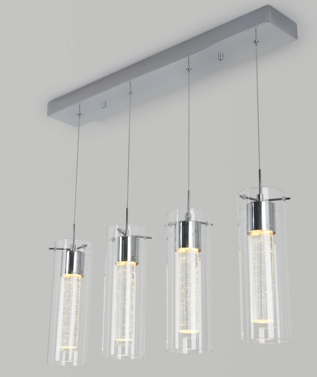 Artika 4-Light Integrated LED Pendant (Chrome) – Almost New - photo 2