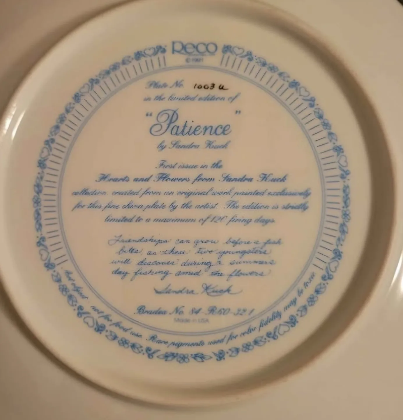Sandra Kuck 'Patience' Plate image indicator(2)