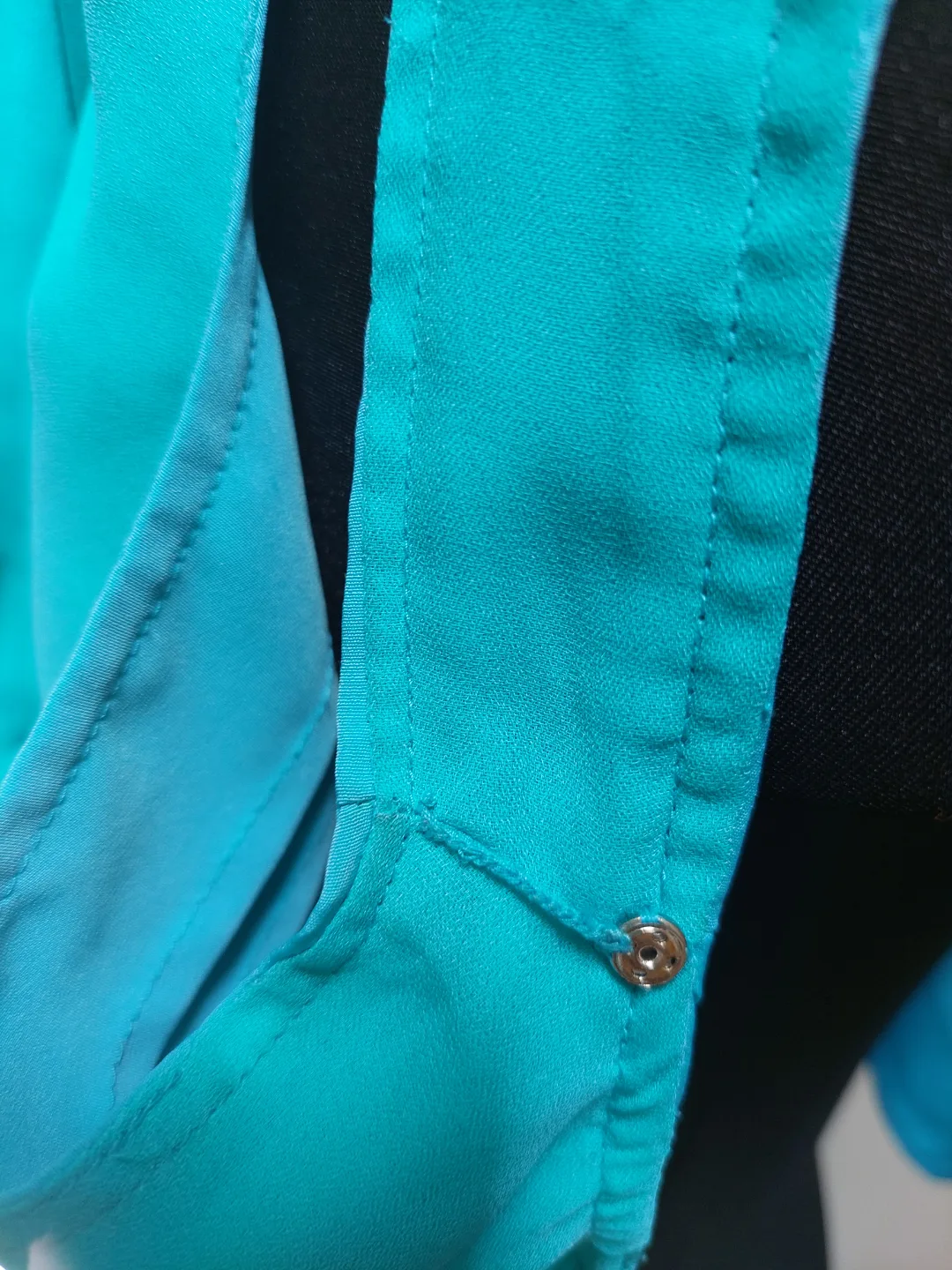 Ralph Lauren Women's Teal Pleated Sleeveless Dress image indicator(9)