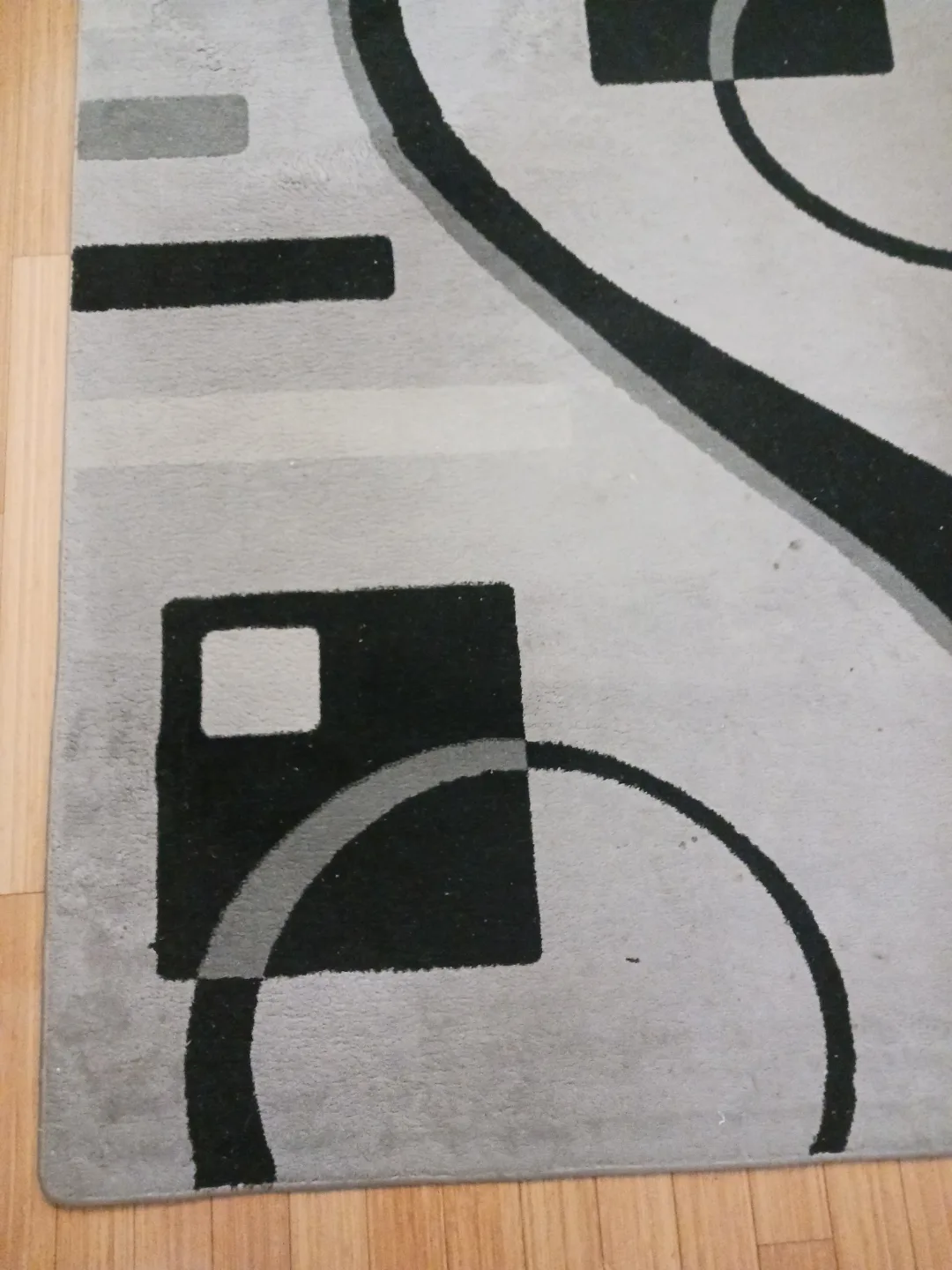 Large Modern Turkish Grey/Black Abstract Area Rug - 160 × 220 image indicator(4)