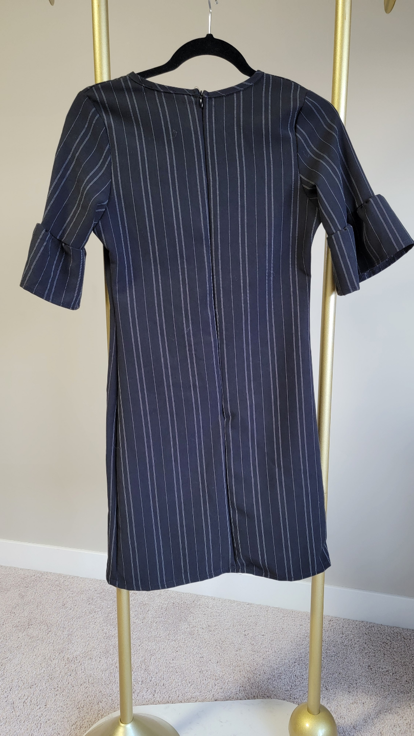 Black and White Striped Mini Dress - photo 4