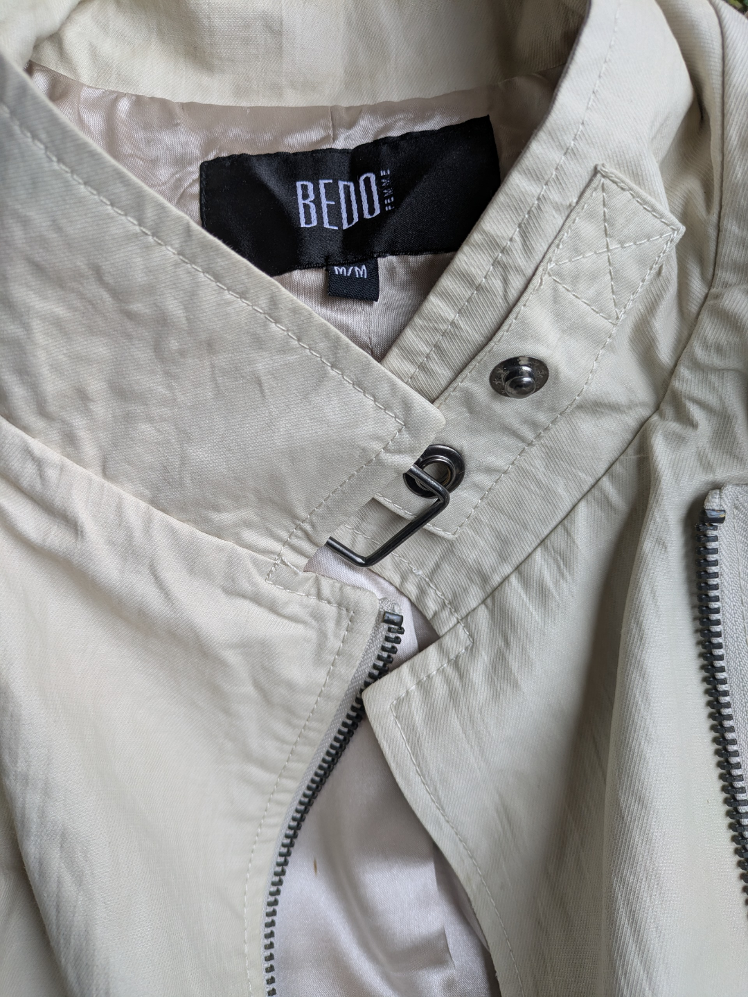 BEDO Women's White Trench Coat Jacket Size M/M