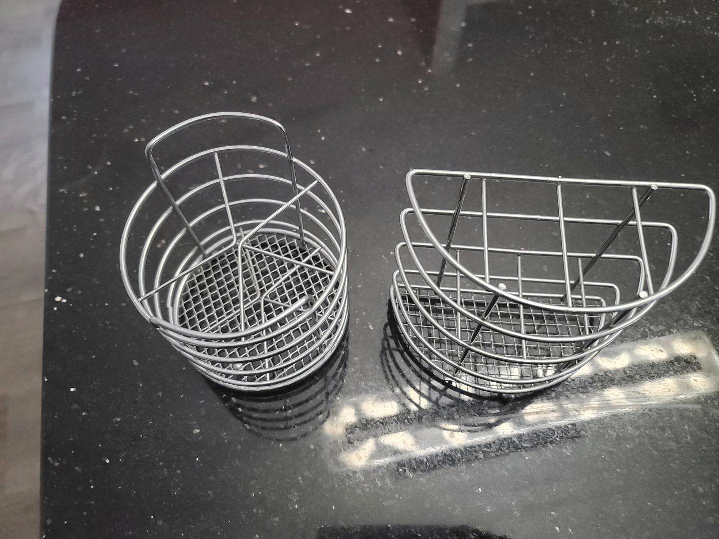 Silver Metal Utensil Holders