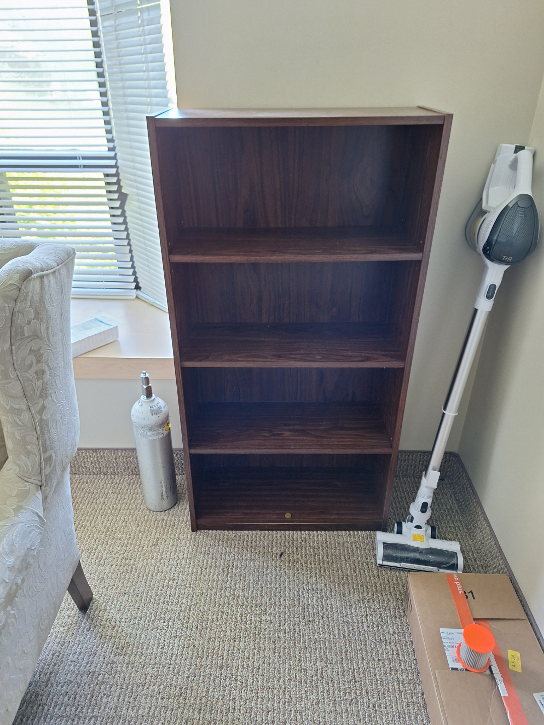 Dark Brown Wooden Bookcase