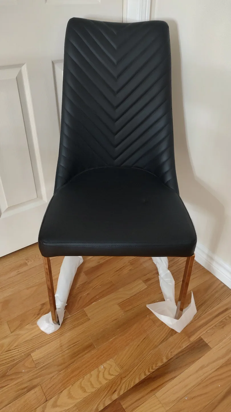 Modern Black and Rose Gold Dining Chair image indicator(2)