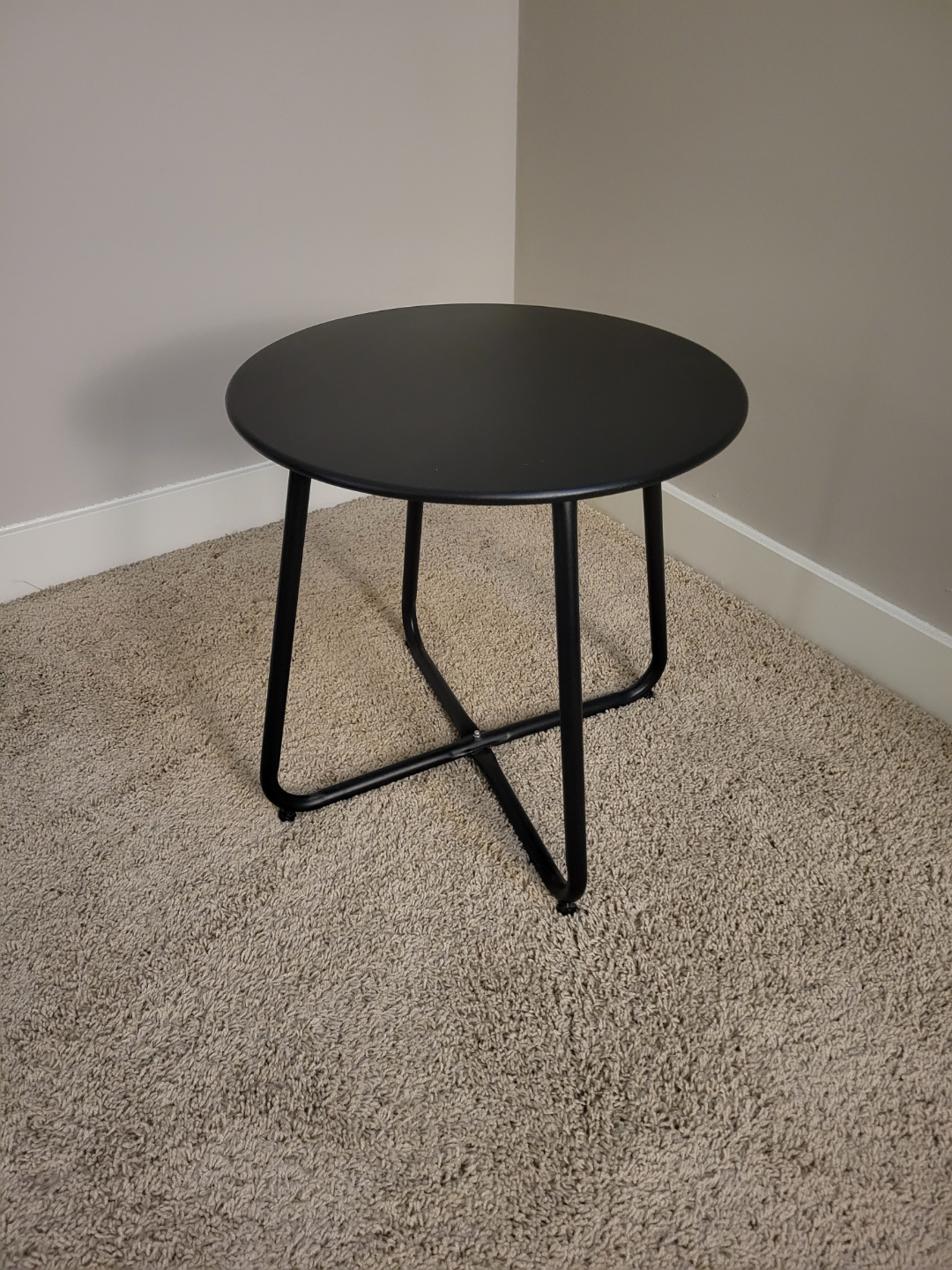 Black Metal Round Side Table - photo 2