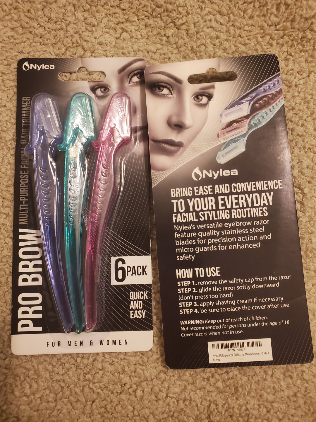 2x Nylea Pro Brow Multi-Purpose Facial Hair Trimmer 6-Pack - photo 2
