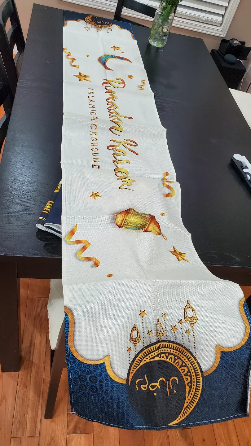 Ramadan Kareem Cushion Covers & Table Runner Set image indicator(5)
