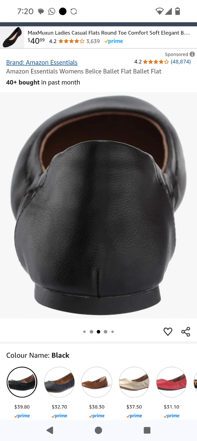 Amazon Essentials Women's Bellice Ballet Flat image indicator(3)