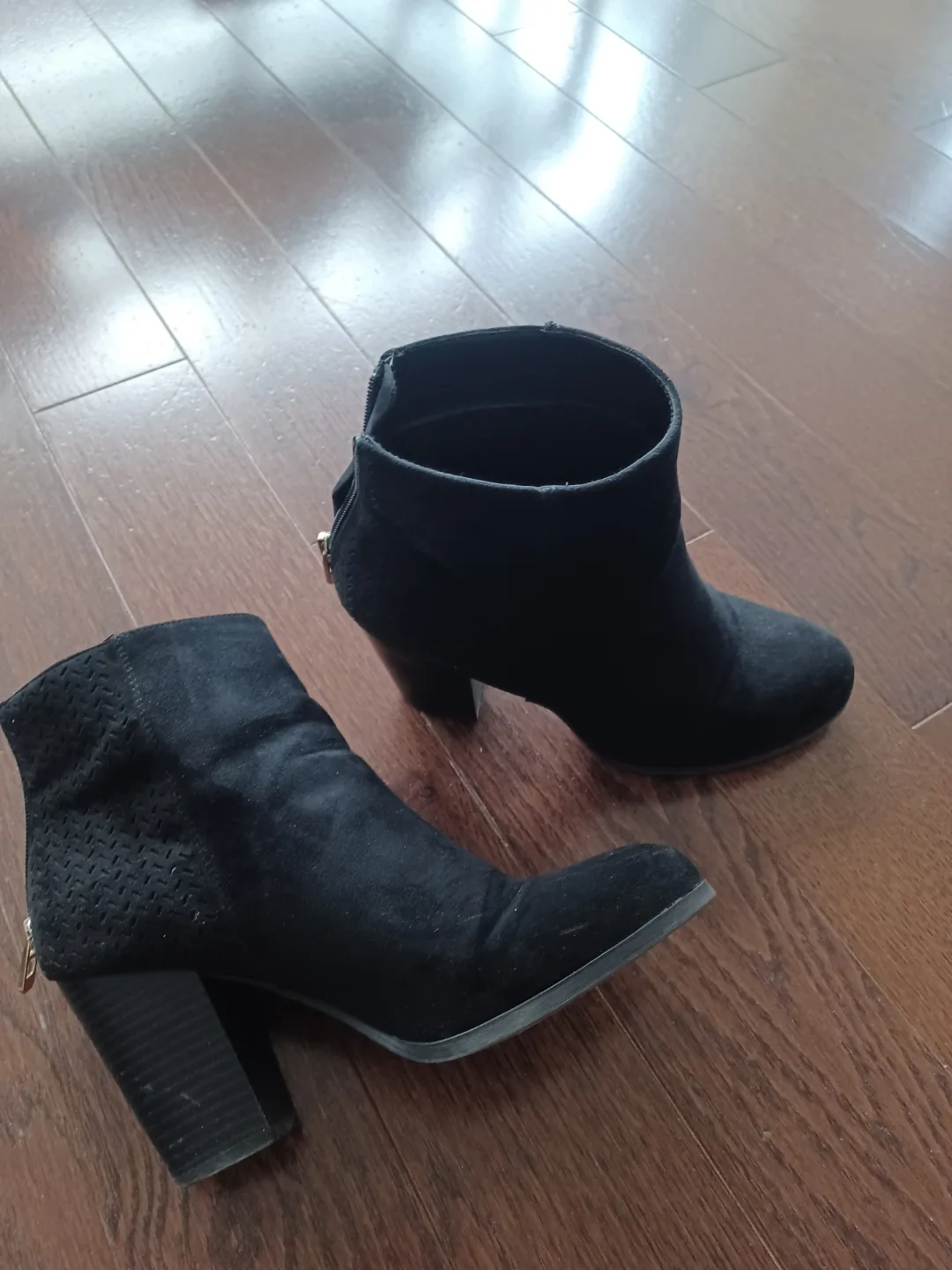 Black Suede Ankle Boots - Size US 8.5 image indicator(2)