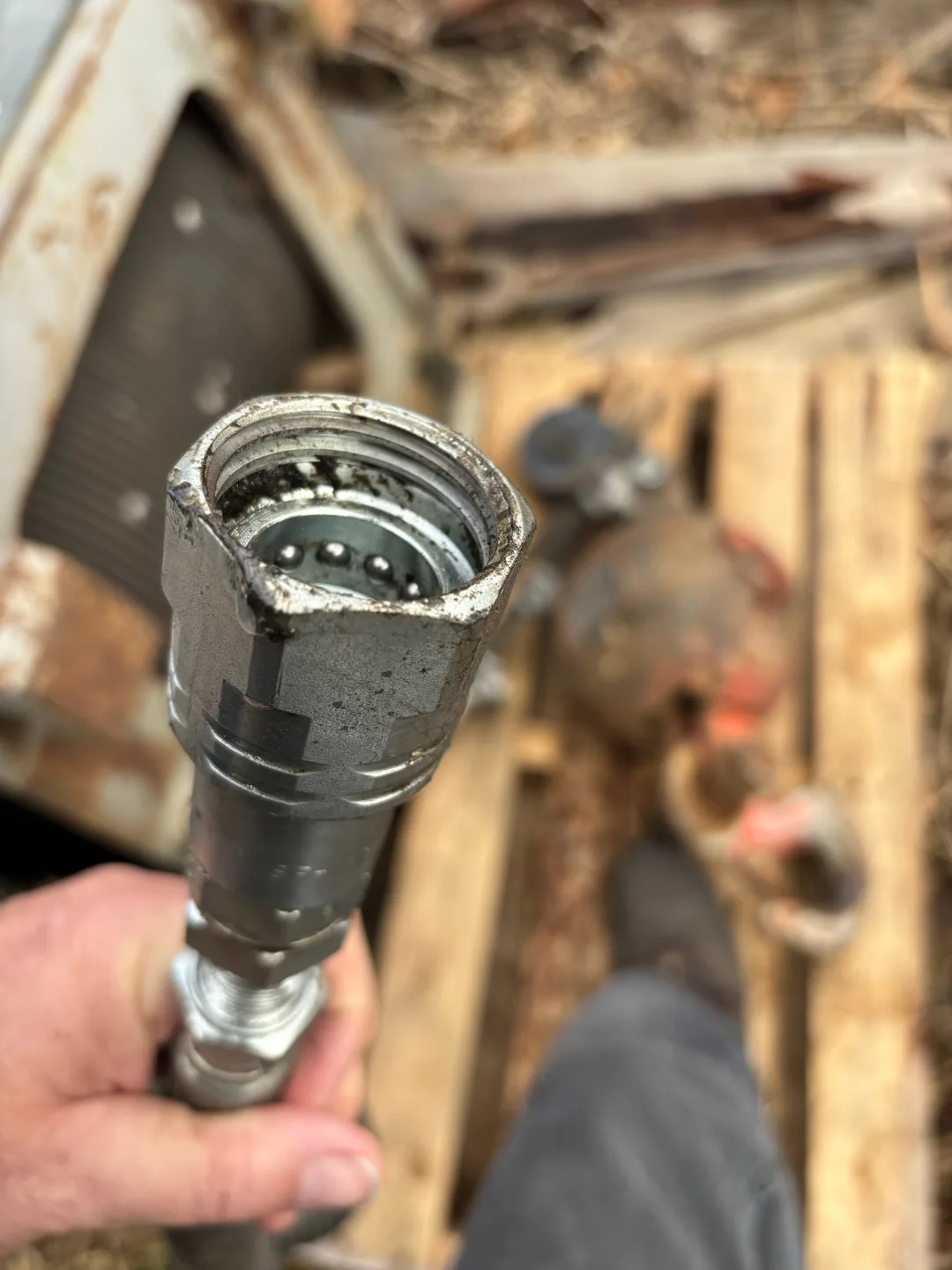 Cable Winch with Hook and Cable for tele handler/ zoom boom image indicator(4)