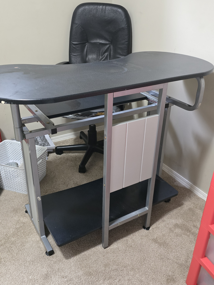 Computer Desk with Keyboard Tray - photo 2