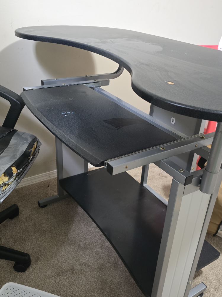 Computer Desk with Keyboard Tray - photo 3