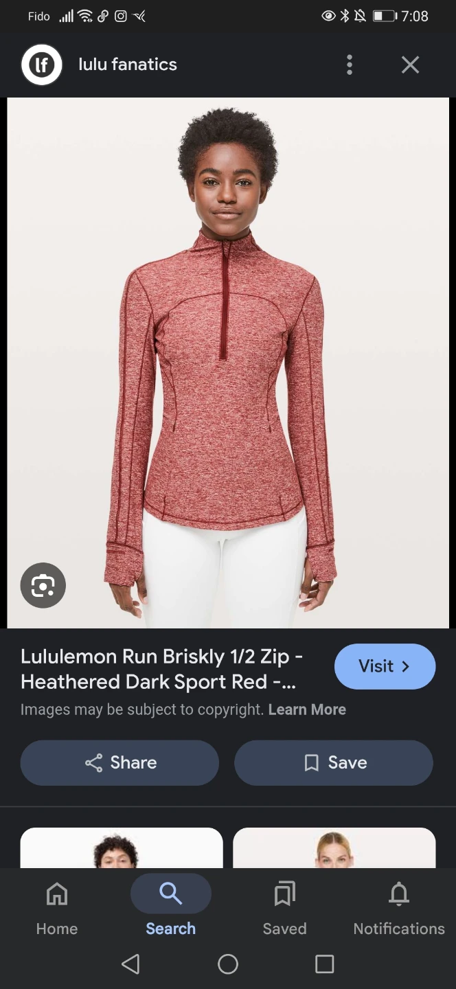Lululemon Run Briskly 1/2 ZipHeathered Dark Sport Red S8