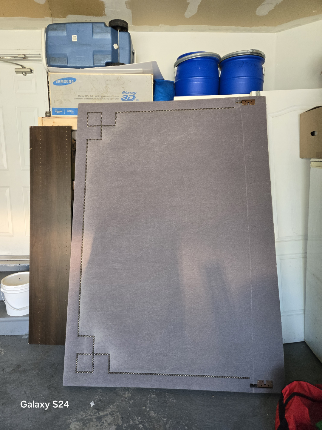 Grey Velvet Headboard - photo 2
