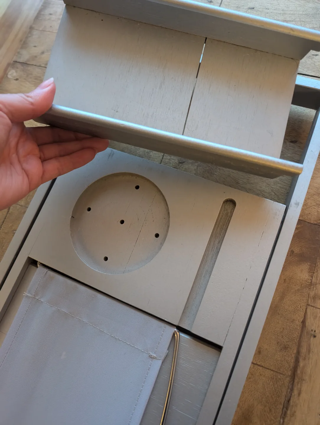 Real Simple Grey Bath Caddy image indicator(4)