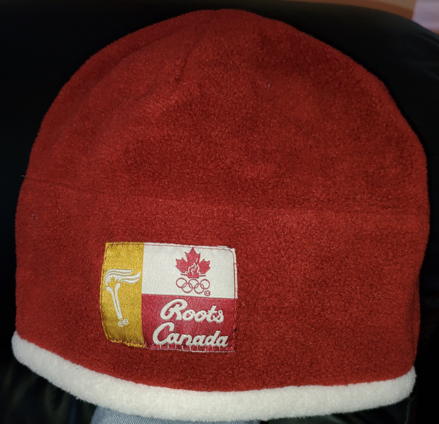 Roots Canada Olympic toque - Dark Red coloured winter hat