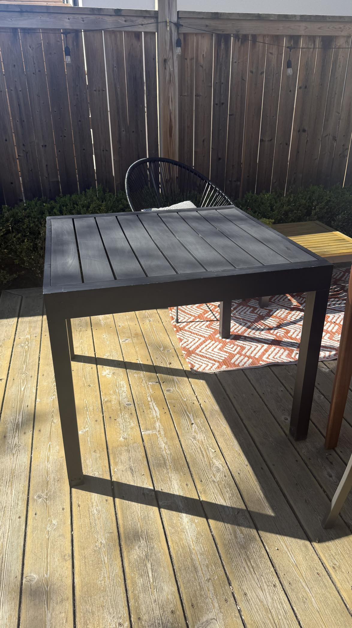 Outdoor Extendable Dining Table for 4-6 Ppl w/ Aluminum Frame - photo 5