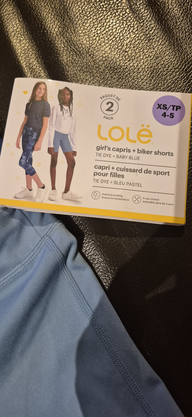LOLë Girls' Capris & Biker Shorts  - Tie Dye Baby Blue - photo 2