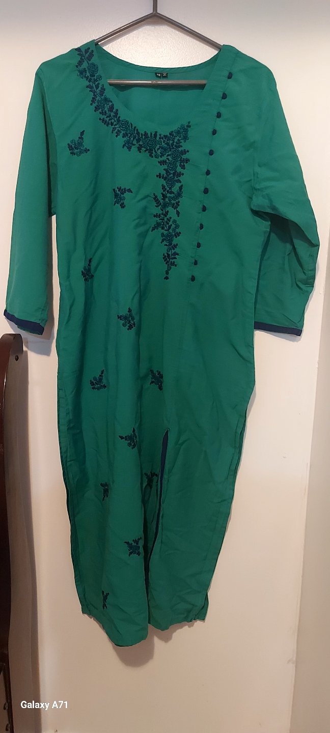 Green Embroidered Top