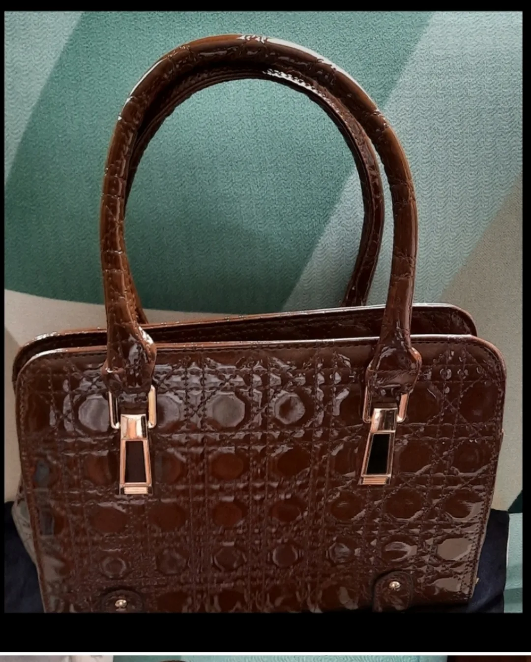Brown Patent Leather Handbag thumbnail