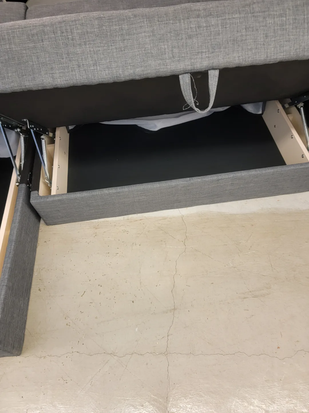 Grey Sectional Sofa Bed with Storage image indicator(4)