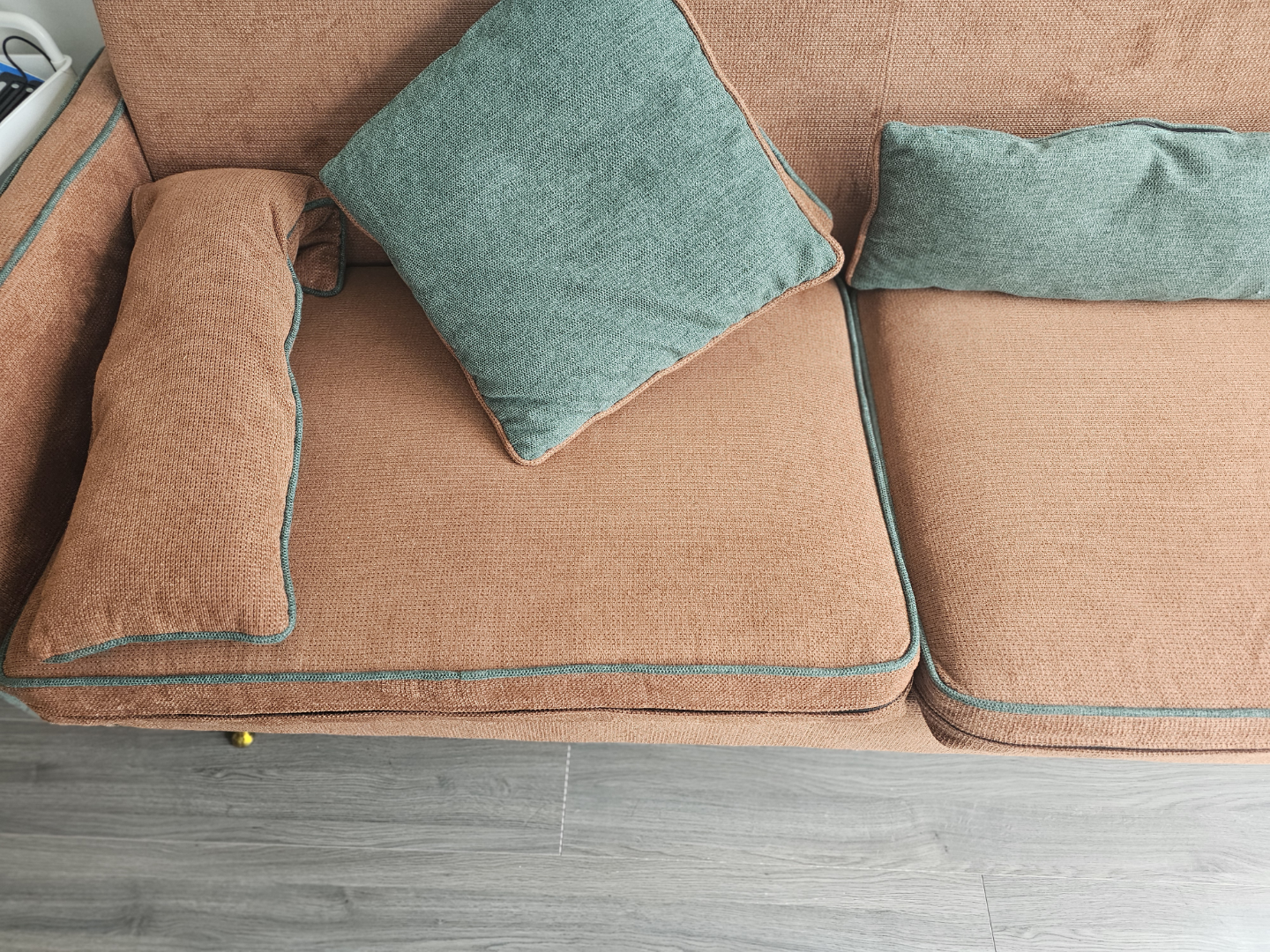 Brown Sofa with Pillows - photo 2