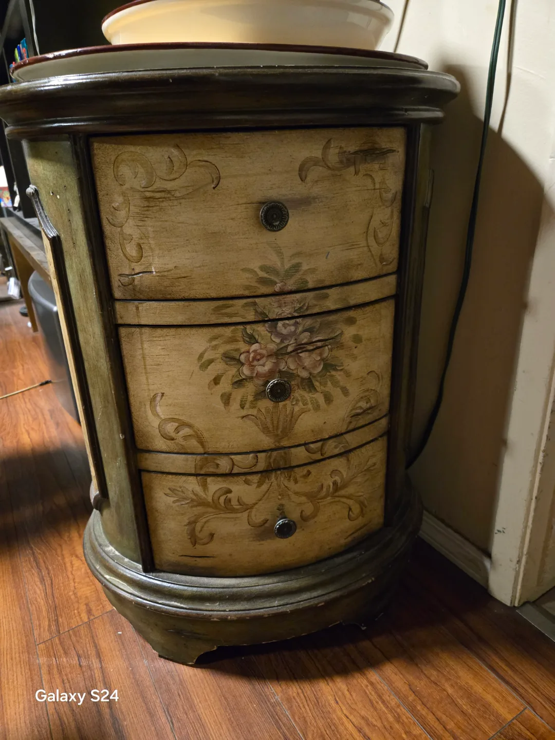 Hand-painted three-drawer accent chest thumbnail
