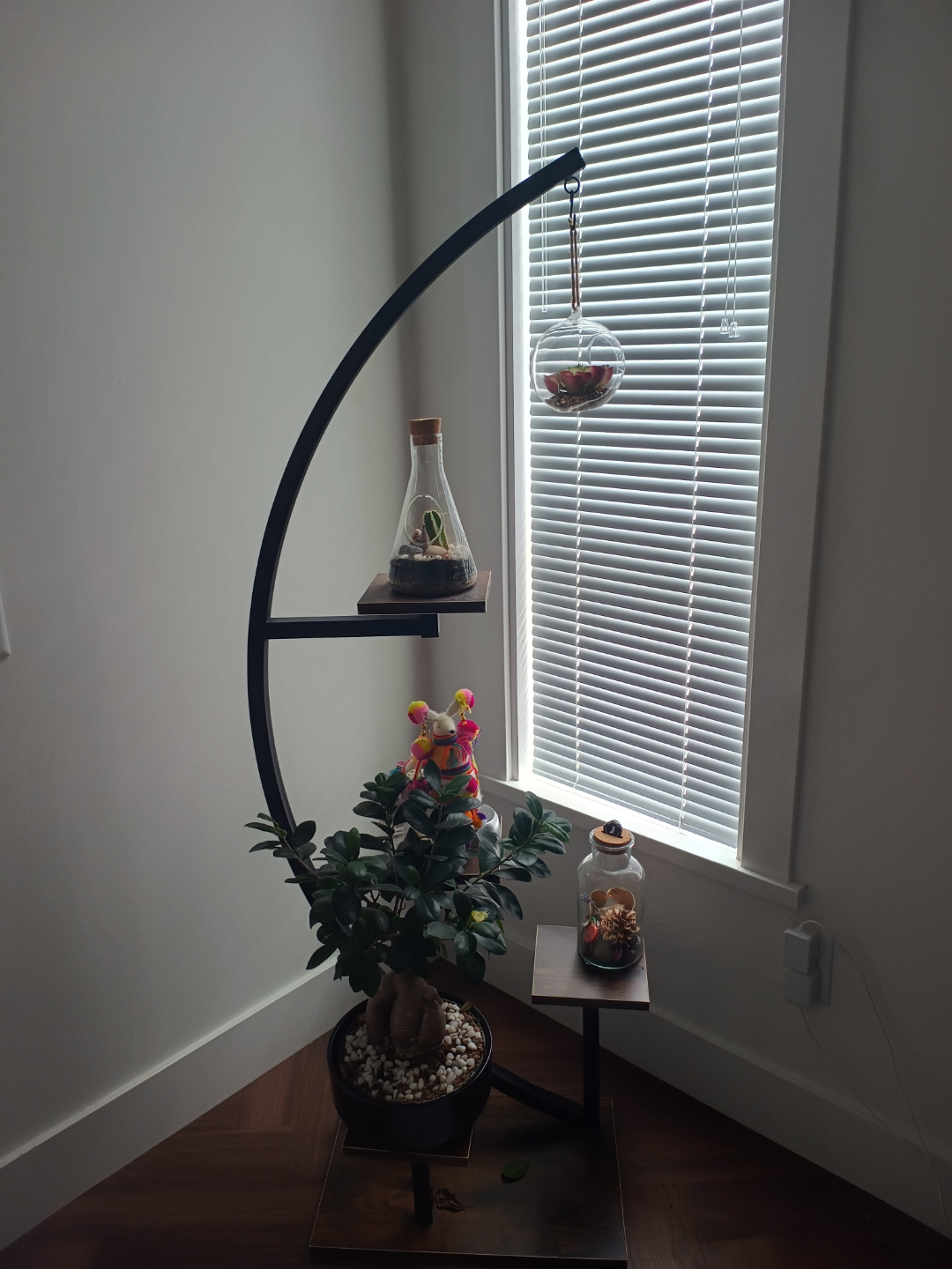 Plant Stand Indoor with Hanging Planter - photo 4