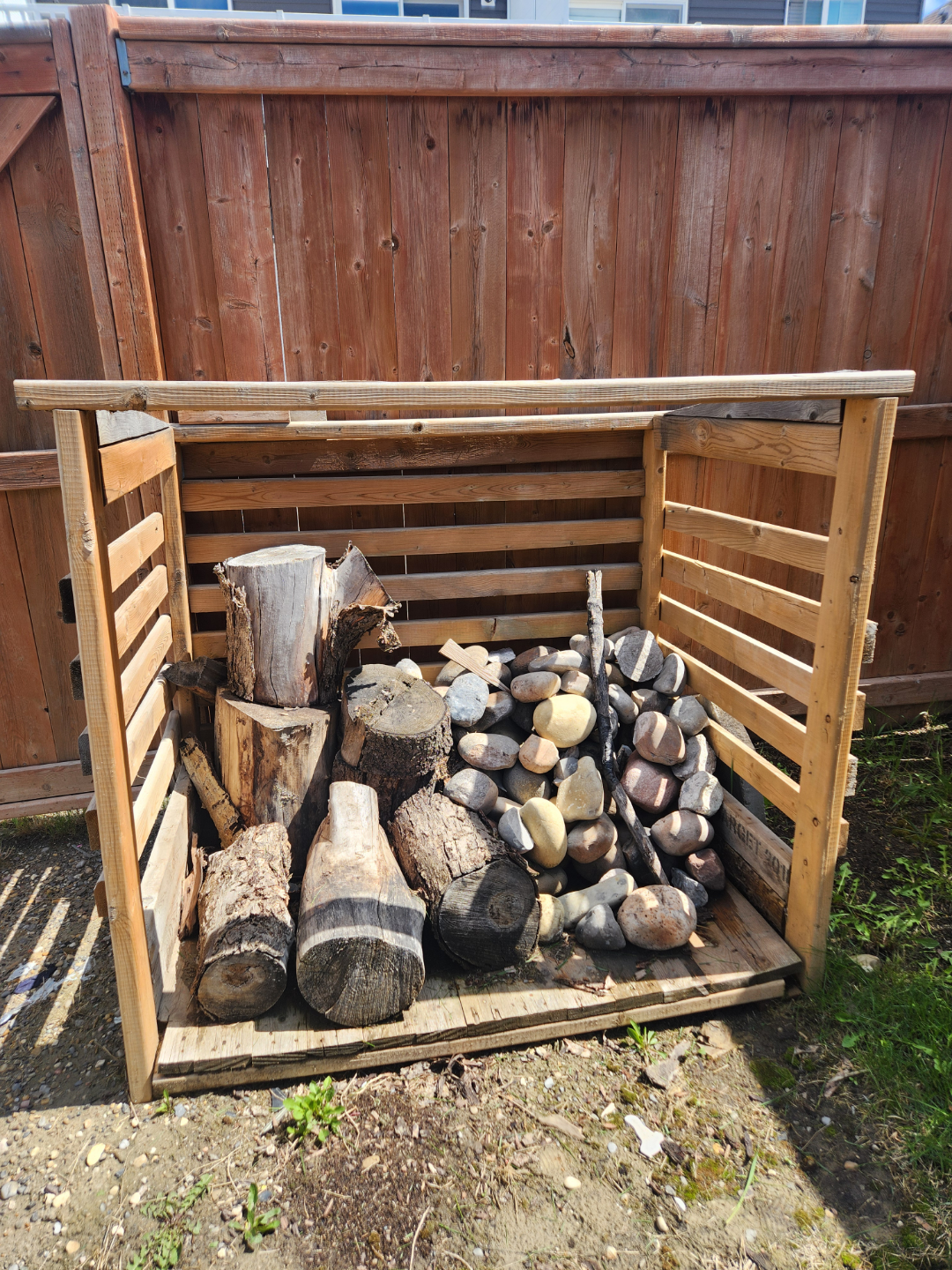 Wooden Log Storage Rack