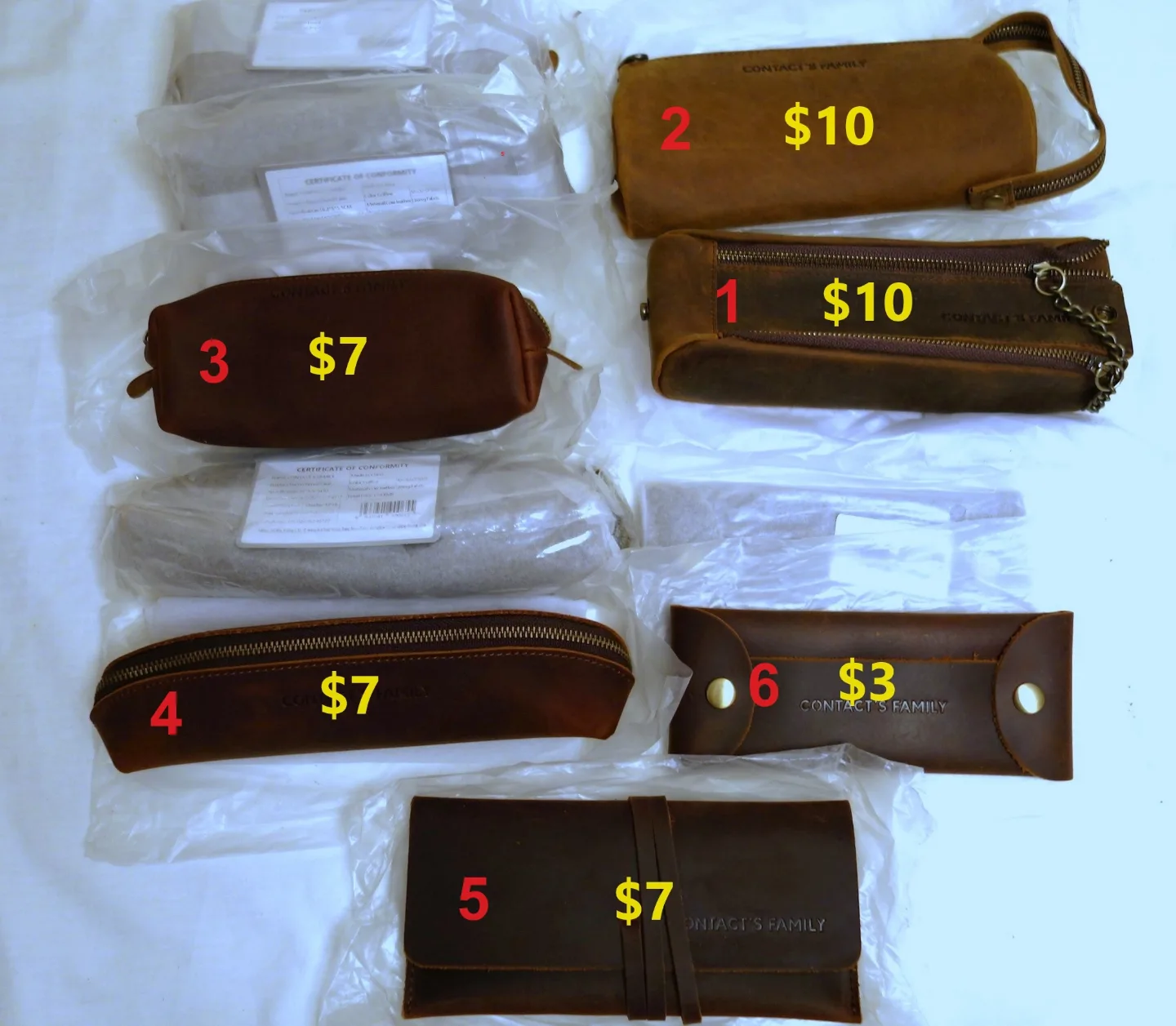 🧡 NEW Genuine Leather Pencil and Stationery Cases 💛 thumbnail