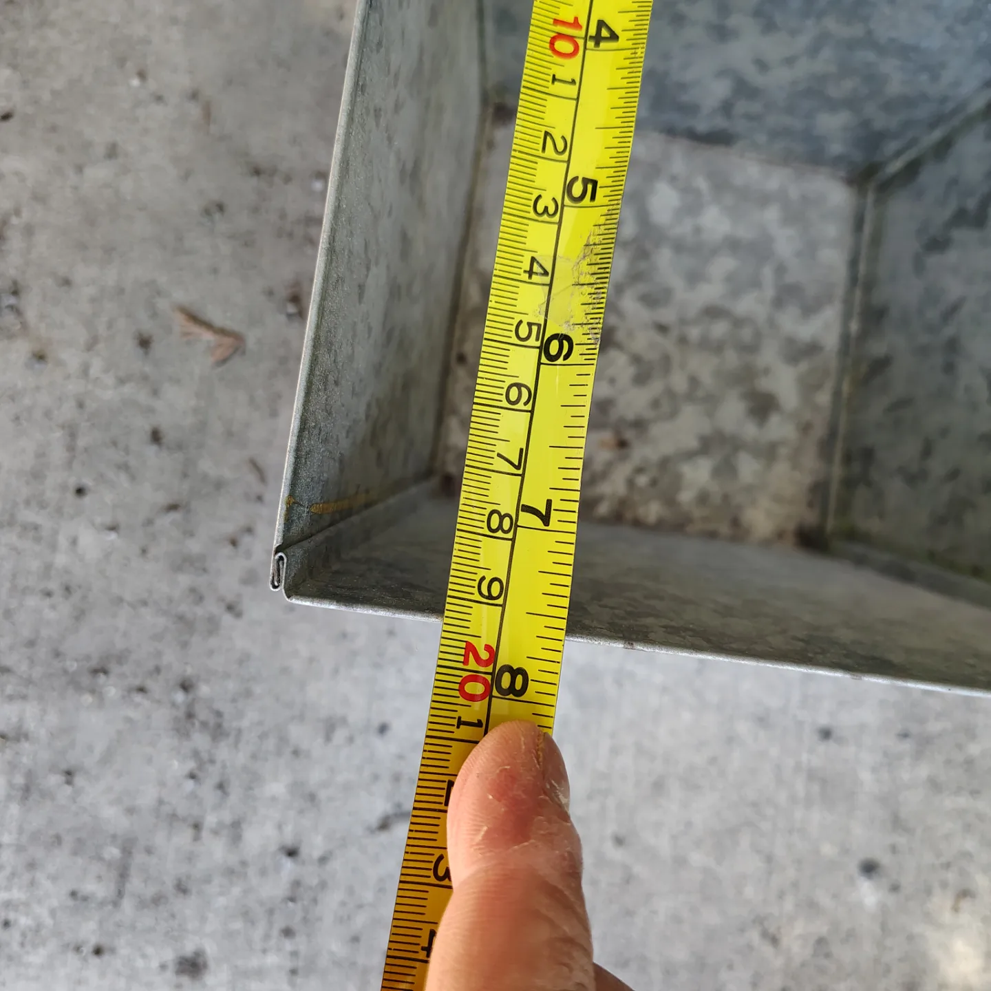 Set of Four Galvanized Metal Square Planters image indicator(3)