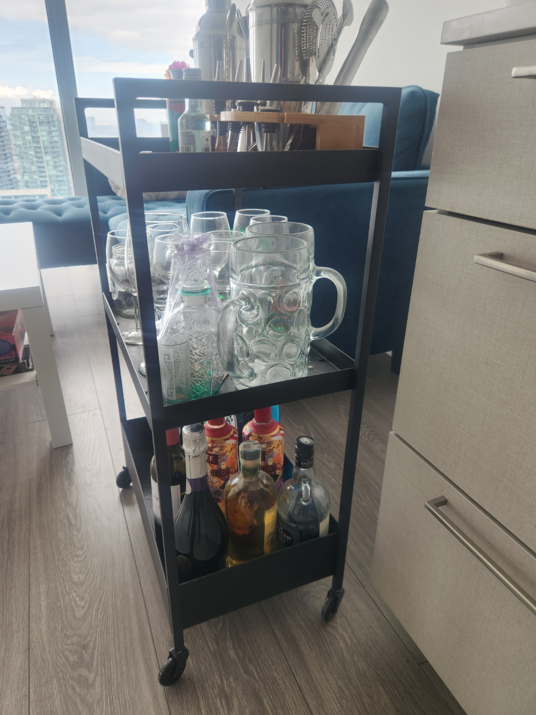IKEA Three-Tier Black Rolling Bar/Trolley Cart - photo 3