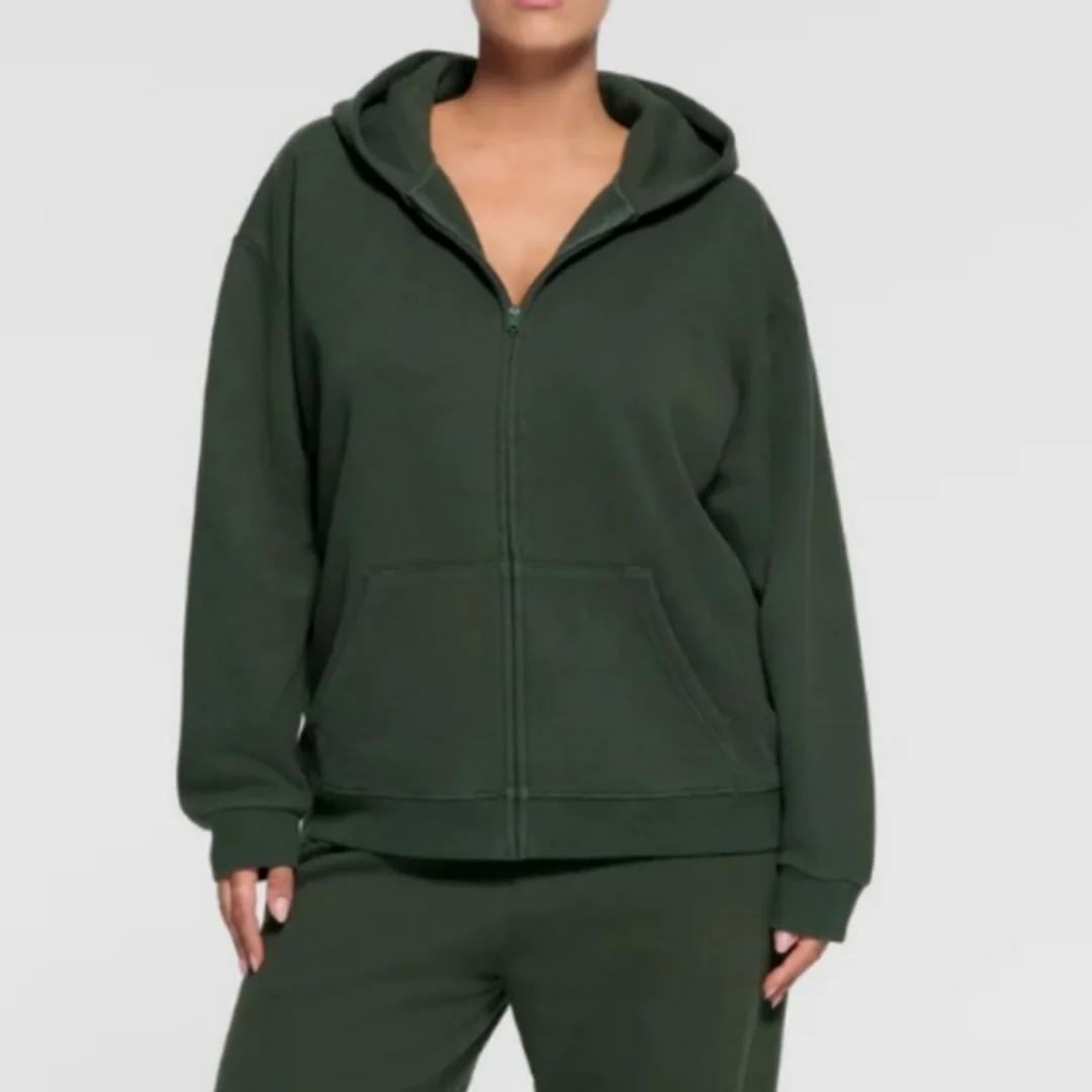 SKIMS Classic Fleece Unisex Zip Up Hoodie thumbnail
