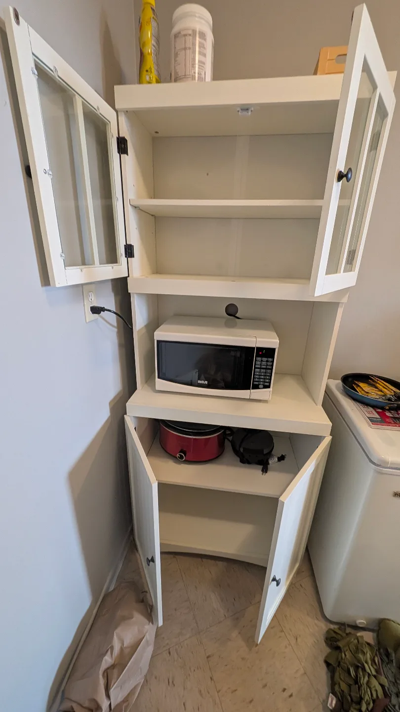 White Kitchen Hutch - PICK UP ONLY image indicator(2)