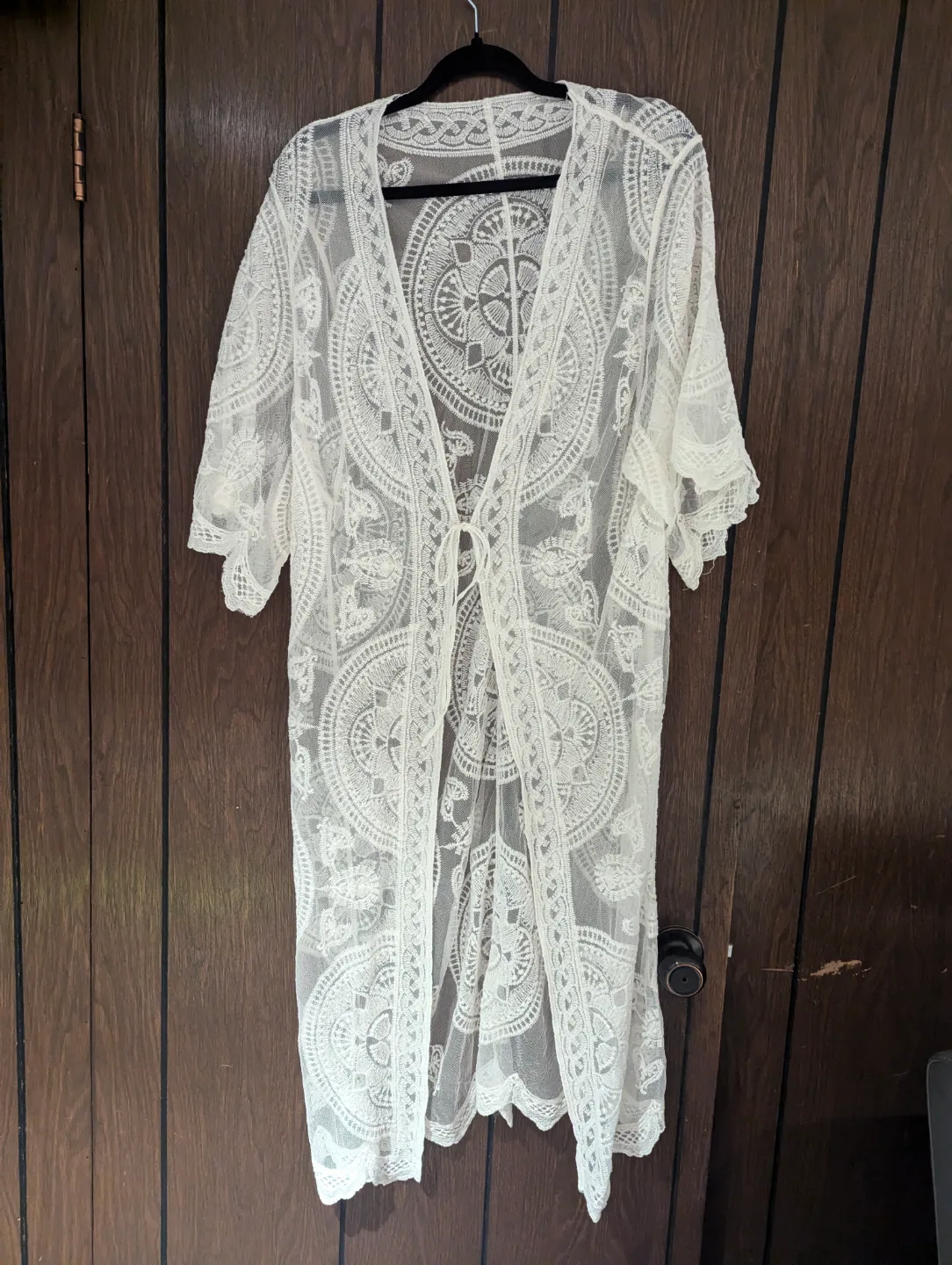 White Lace Kimono Cardigan image indicator(3)