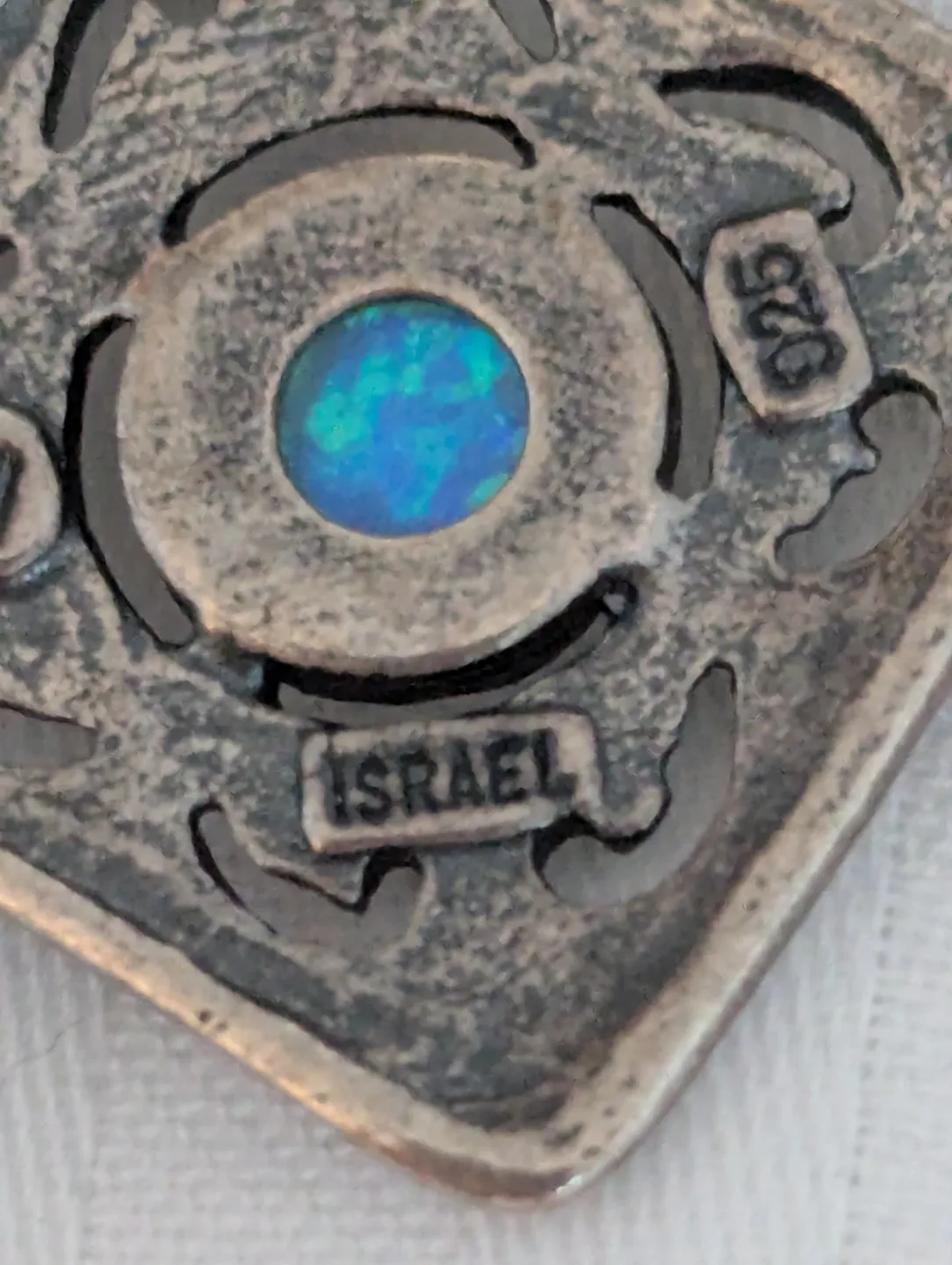 Stunning blue opals set in 925 silver dangle Earrings image indicator(6)