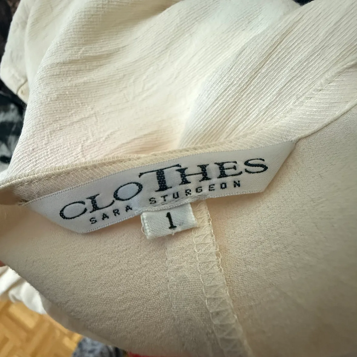 02. Vintage Sara Sturgeon Cream-Colored Dress Size 1 image indicator(2)