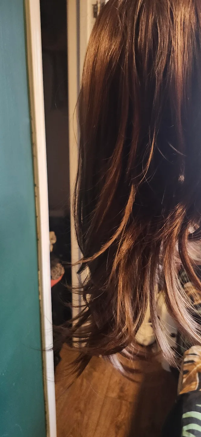 Brown Medium Length Wig image indicator(3)