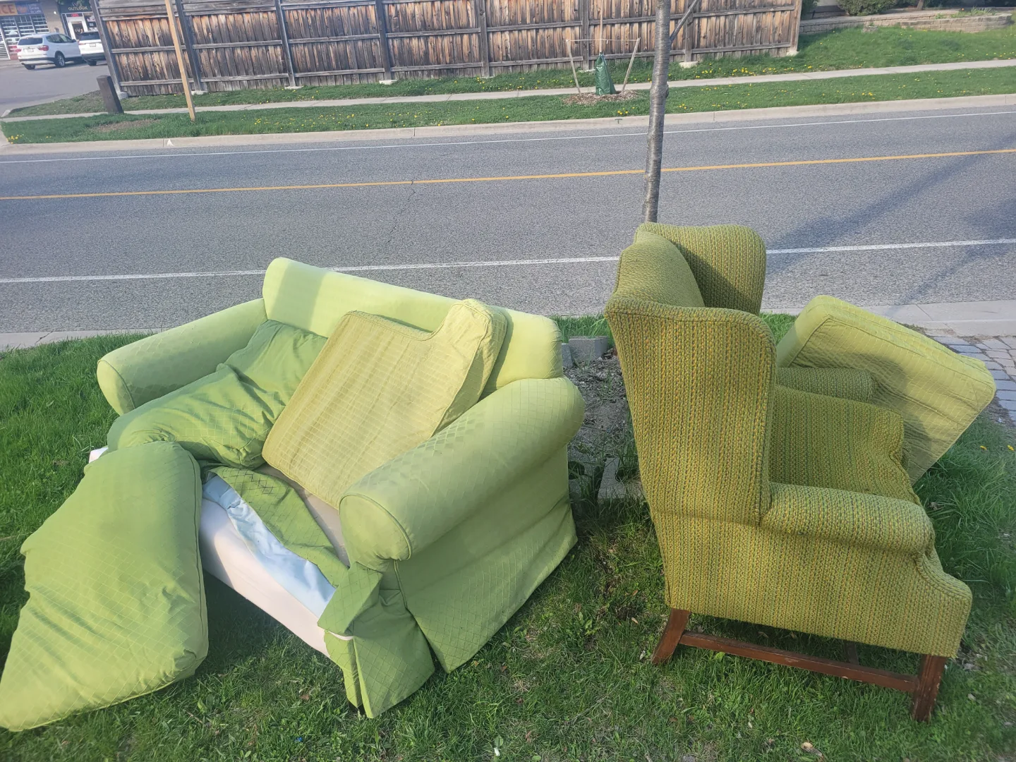 Pair of Green Upholstered Chairs 🤎 thumbnail