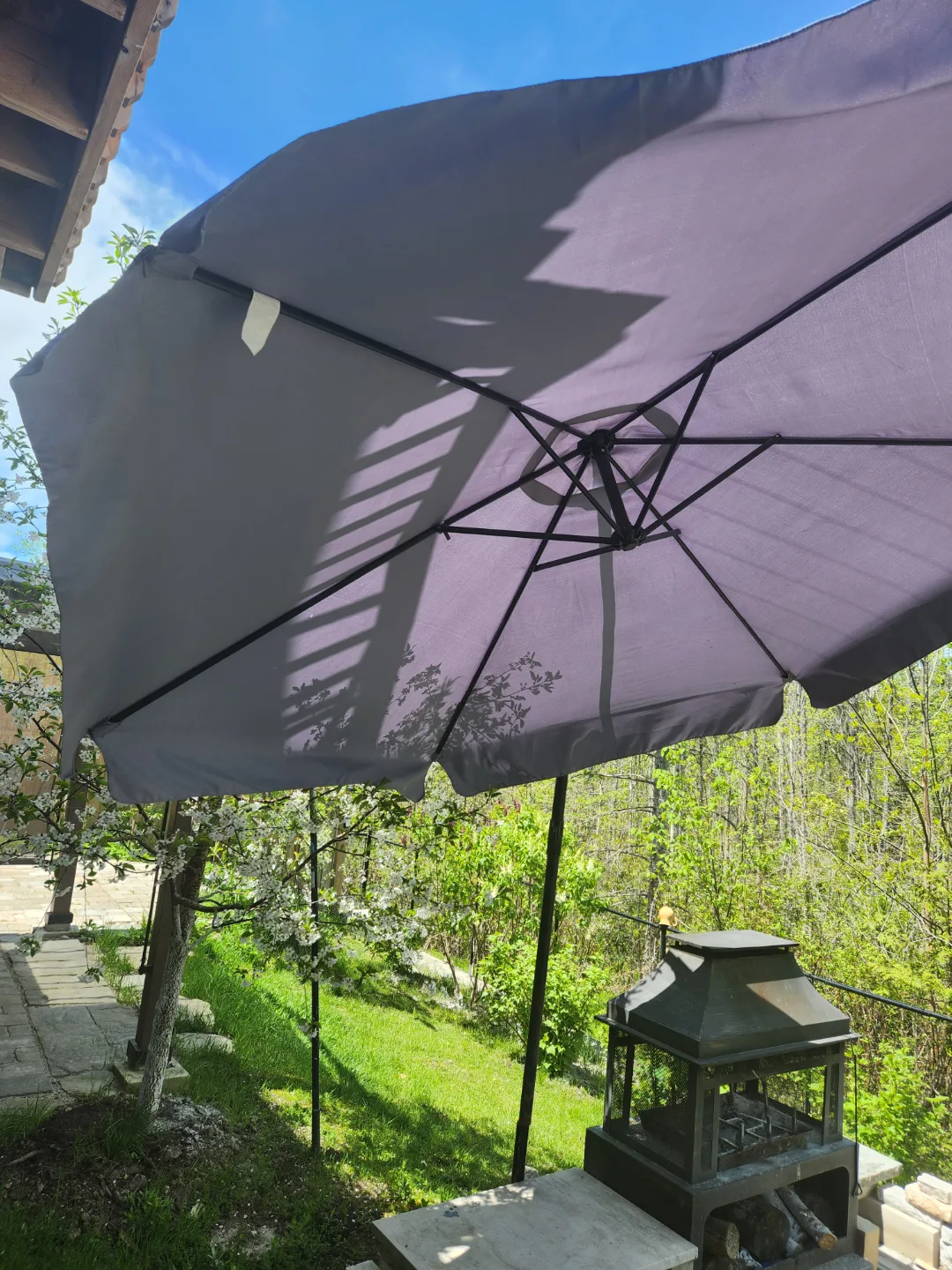 Patio Cantilever Umbrella - Grey thumbnail