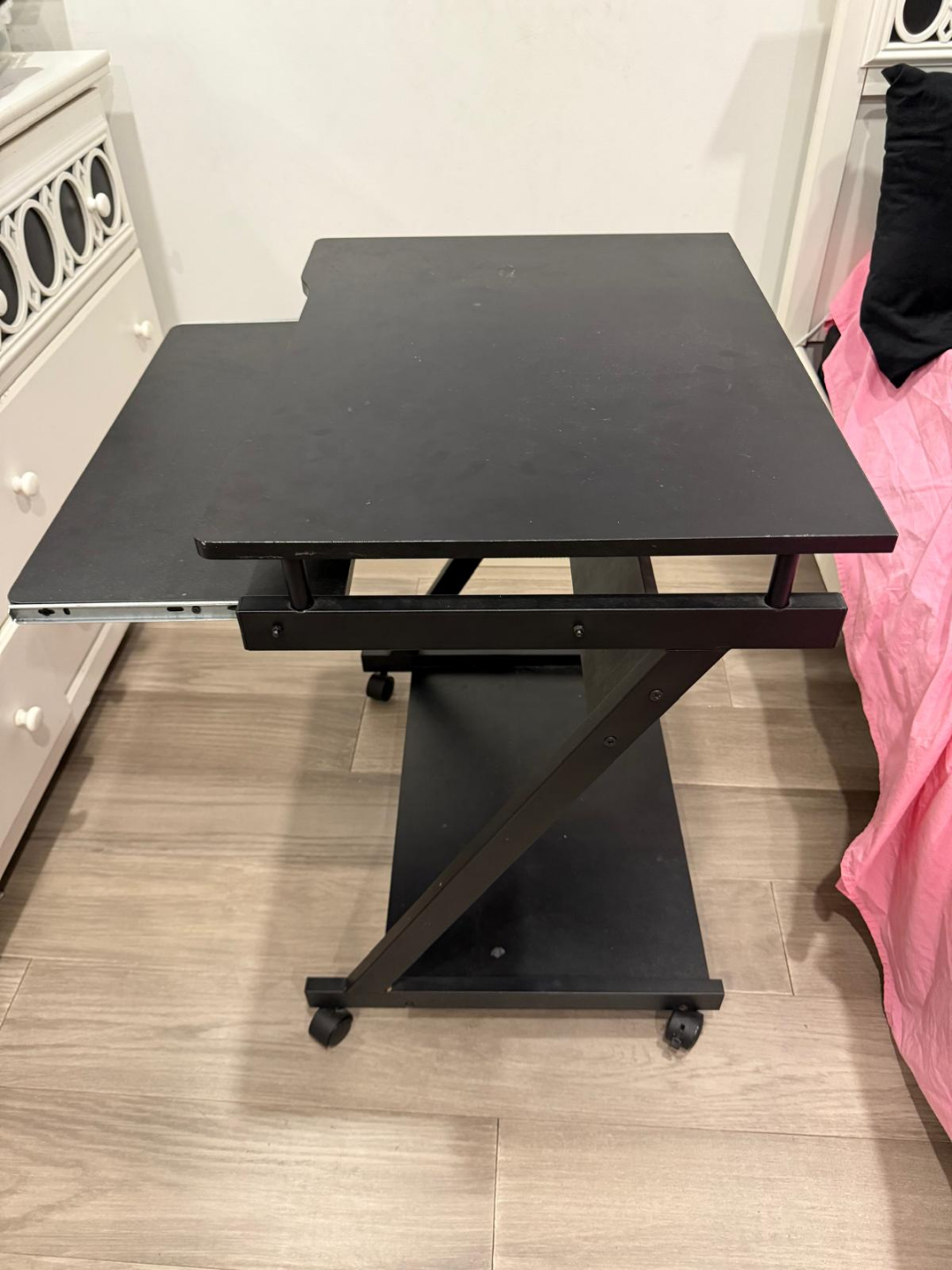 Black Computer Desk with Keyboard Tray - photo 3